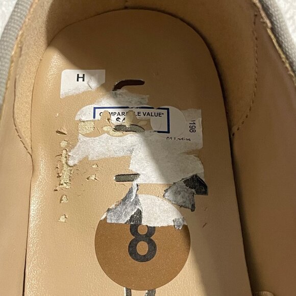 Unisa Womens Glitter Mary Jane Flats Size 8 Silver With Rhinestone Buckle - Picture 6 of 9